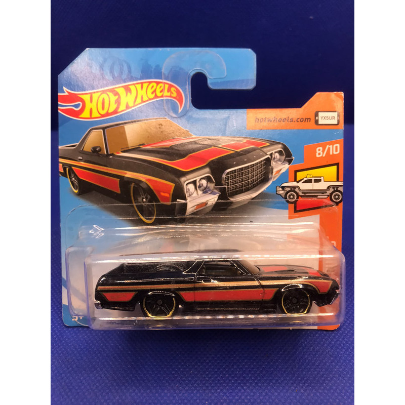 Hot Wheels 72 Ford Ranchero Black Short Card