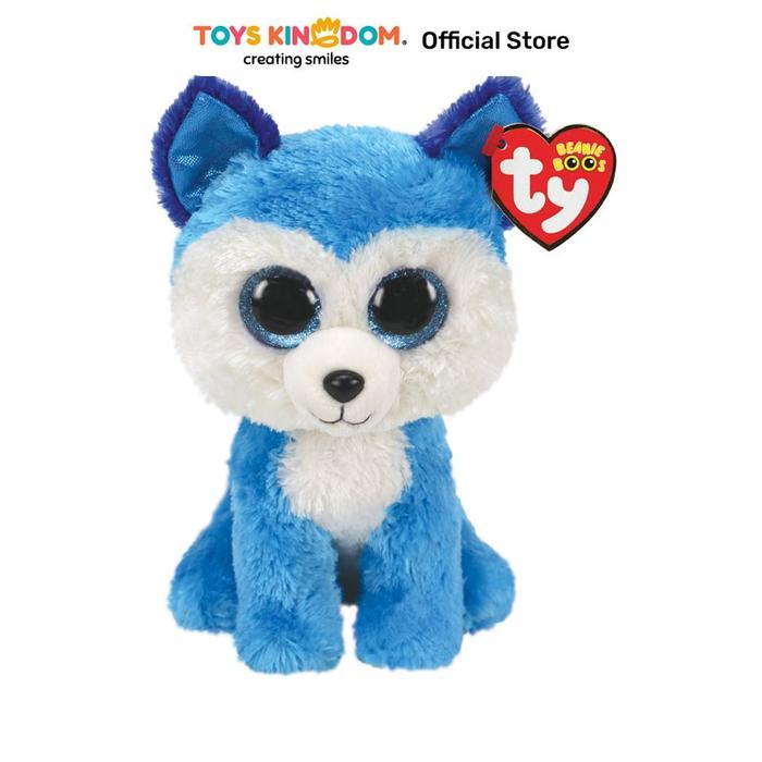 DISKON Toys Kingdom Ty Beanie Boos Boneka Hewan Prince Husky Reguler TY95332 Boneka Hewan Plush