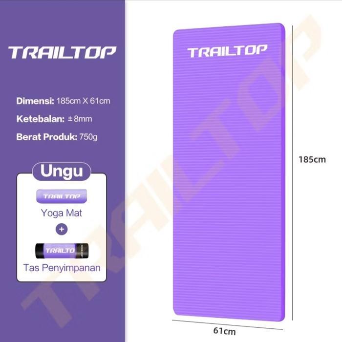 TERLARIS Matras Olahraga Trailtop Matras Yoga Matras Olahraga Tebal Matras Olahraga Karpet Olahraga