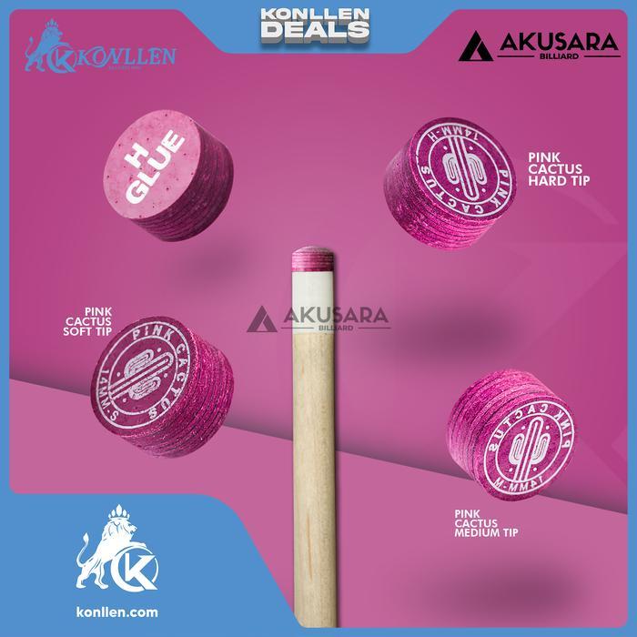Tip Billiard Pink Cactus Medium Konllen Cue Tip Billiard