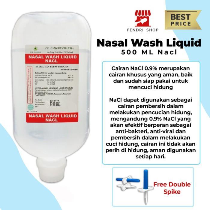 TERLARIS Paket Lengkap cuci Hidung 3 Nacl , gratis double spike