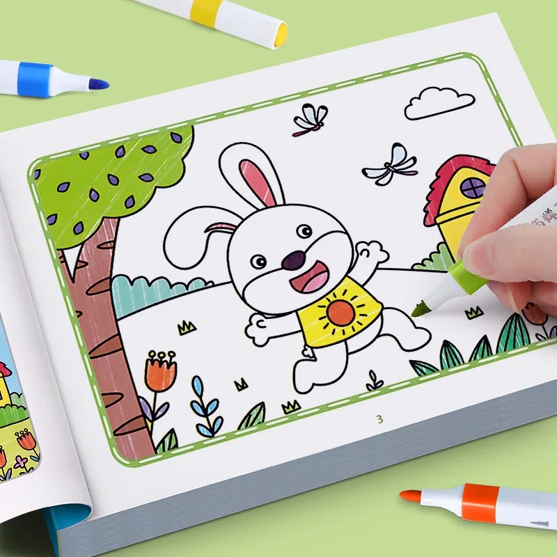 Cartoon Animal Drawing Book, Children's Coloring Book, Graffiti Coloring Book, Fun Coloring Book,