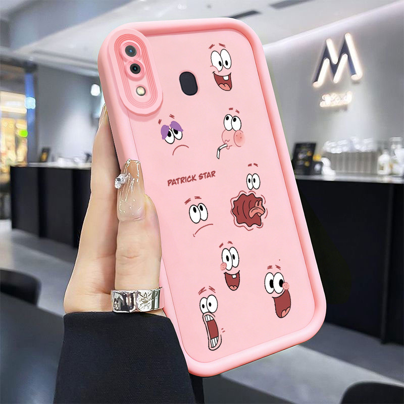 Casing Hp untuk Samsung Galaxy A20 A20s A30 A21s M10s Case Ekspresi Patrick Star kartun Kasing Airba