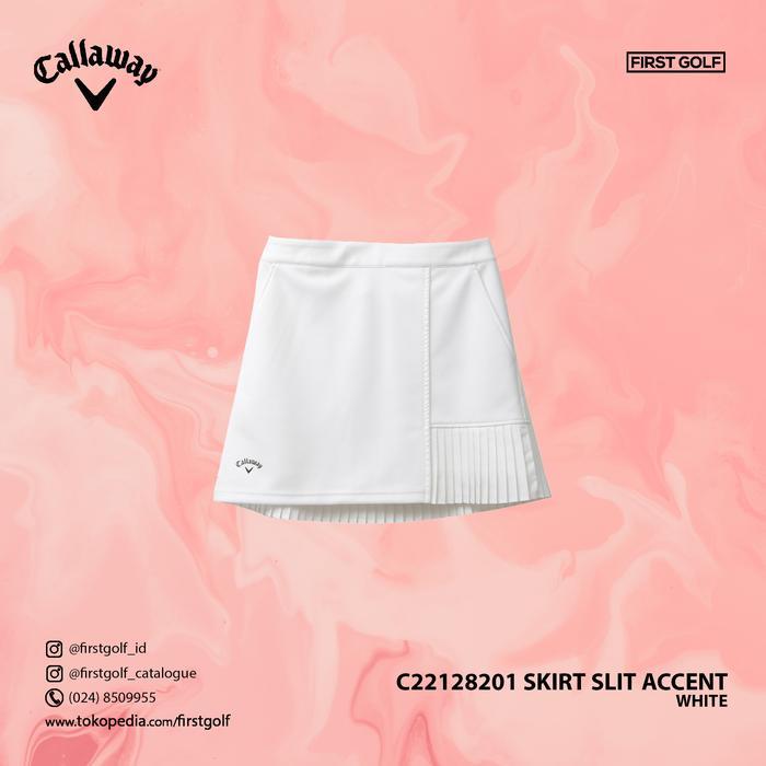 Callaway Skirt Slit Accent / Rok Golf / Callaway Golf Skirt - Putih, L