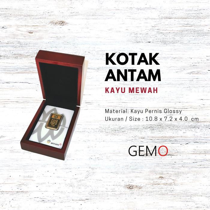 NW Kotak Emas Antam Berbahan Kayu Mewah / Jewelry Box