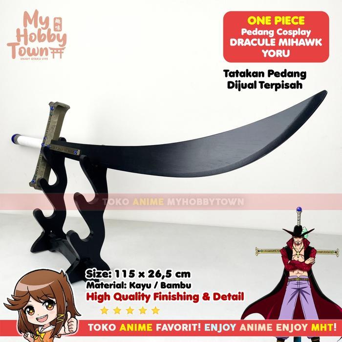Bambu One Piece Dracule Mihawk Yoru Anime Cosplay