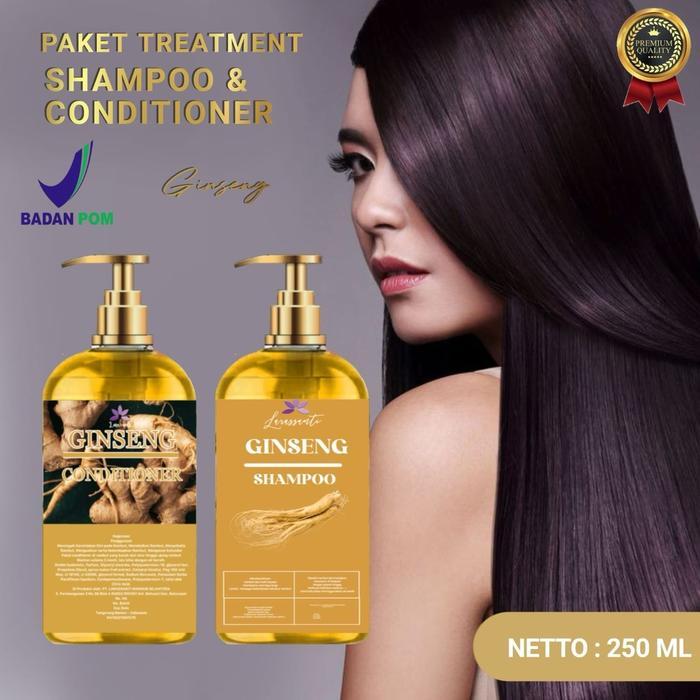 Ready Paket shampo kondisioner gingseng perawatan rambut rontok rambut rusak anak/Dewasa BPOM