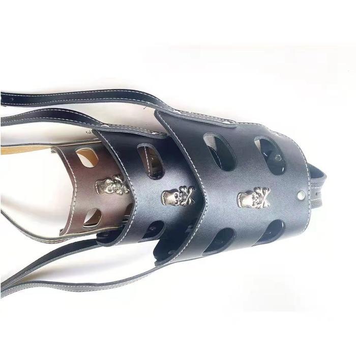 Dog Leather Muzzle/Penutup Mulut anjing bahan kulit