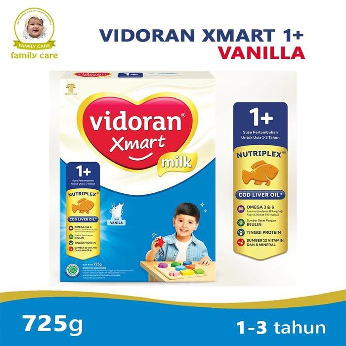 Vidoran Xmart 1+ Vanila 725G Susu Vidoran Xmart 1 + Vanilla 725 G Terbaru 