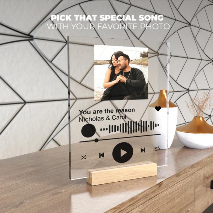 Luluna Plakat Lagu Akrilik - Akrilik Led Akrilik Plakat Musik Plakat Spotify