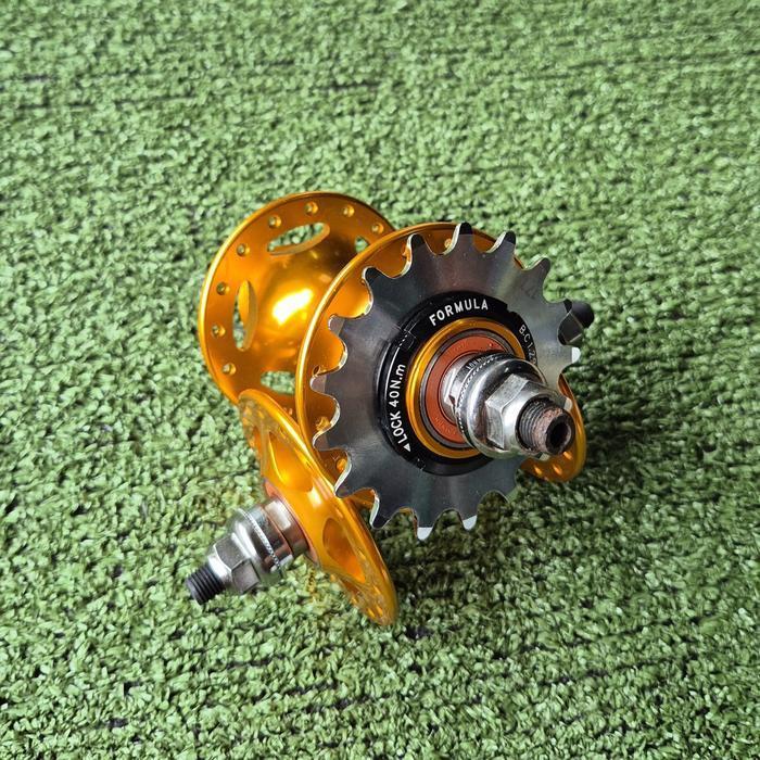 Pedalmaniaa- Hub Freehub Formula Fixie Bmx 32H Sealed Bearing Gold Cog Taiwan