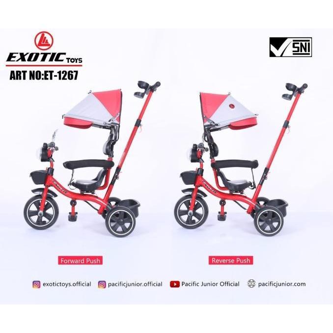 Pedalmaniaa- Sepeda Anak Roda Tiga Exotic Et-1267 / Tricycle Exotic Reversible