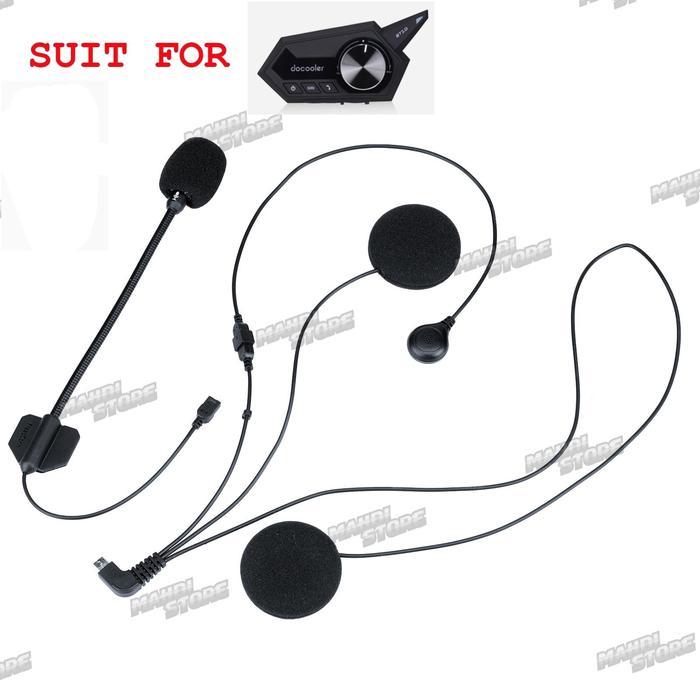 NEW Speaker Soft Hard Mic Fullface Intercom HEADSET BLUETOOTH HELM BT18