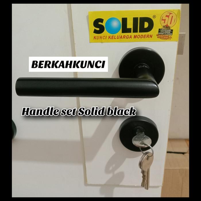 Handle Pintu set Hre 61.41 BLACK SOLID SET