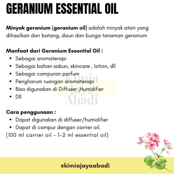 Geranium essential oil / Minyak atsiri geranium 500 ML MURNI