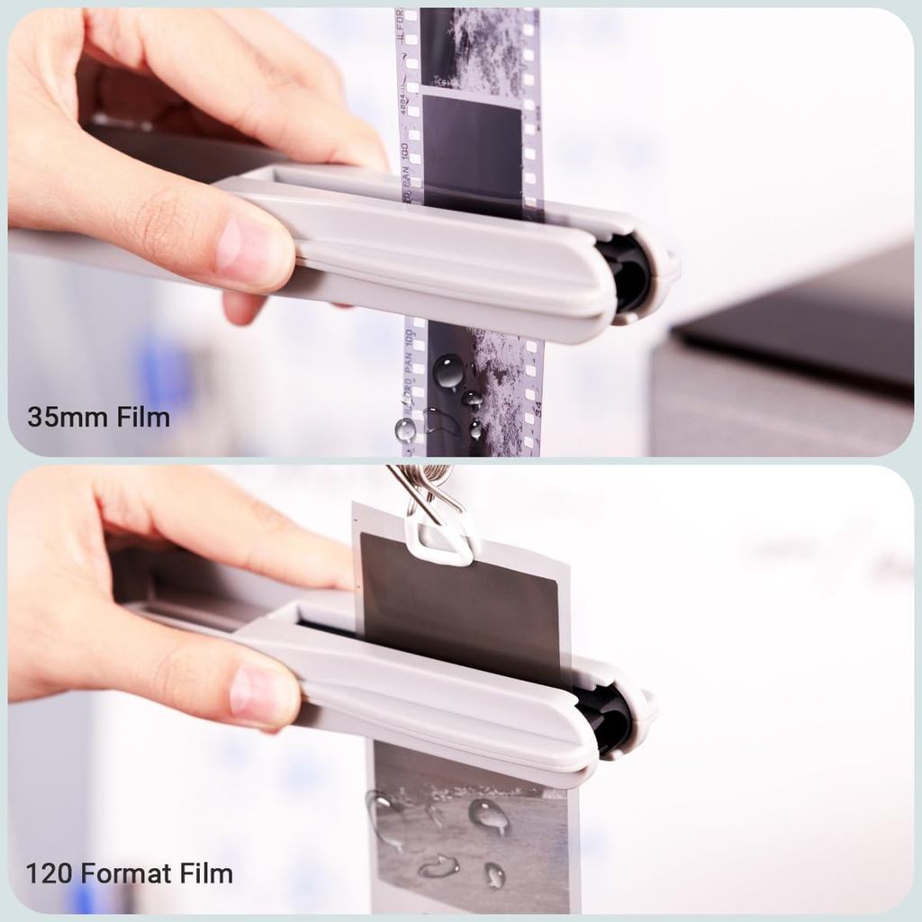 JJC 35mm 120mm Film Squeegee Film Wiper with Silicone Blades Remove Water Film Tools 35mm Film