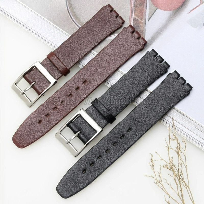 Slim Flexible Cowhide tch Bracelet 17mm for Stch GB294287 SYXS102 GN239 Classic Thin Style Genuine