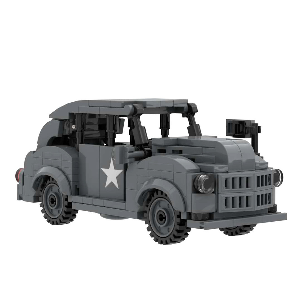 WW2 US Officer Command Vehicle Classic Car Assembly Brick Toy Military Model 275pcs