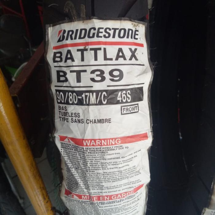 BAN LUAR BRIDGESTONE BATTLAX BT39 UKURAN 90/80-17 BATTLAX