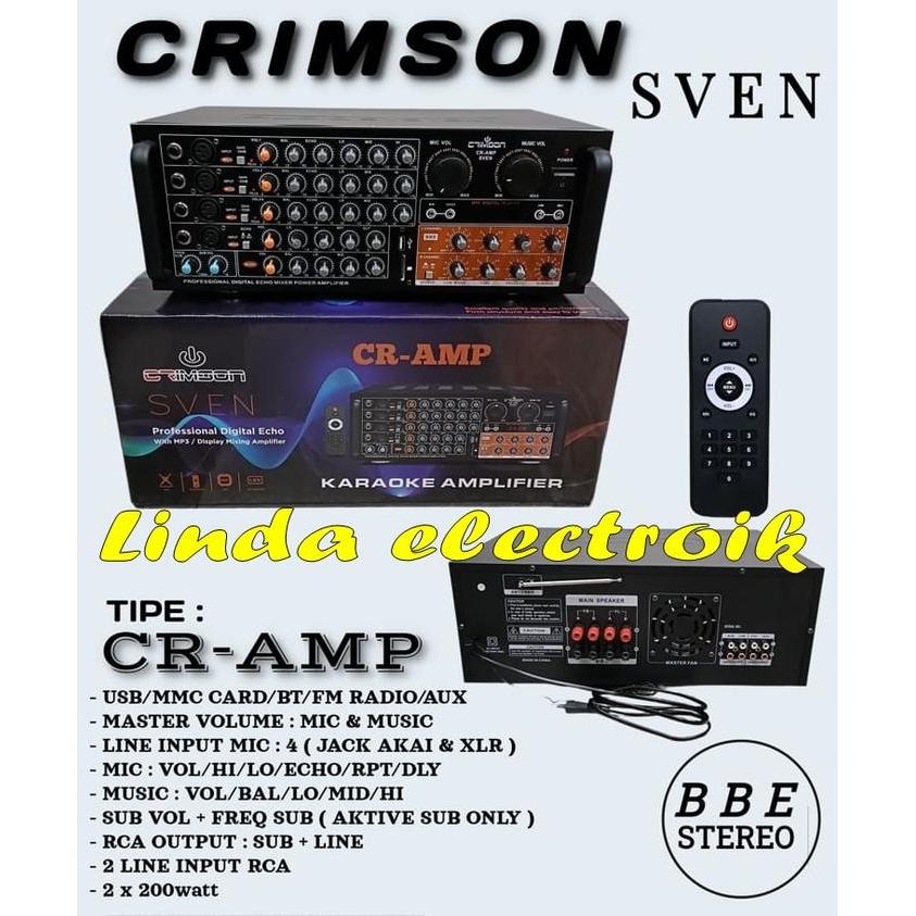 power amplifier mixing crimson cr amp sven digital echo original