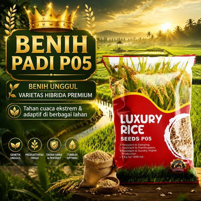 Gardenfarm - [Cod] Benih Padi P05 1-10 Kg - Bibit Padi Unggul - Bibit Padi Sawah - Benih Padi