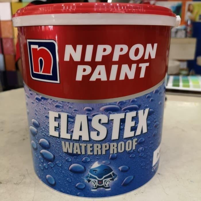 Cat Waterproofing Exterior Interior Nippon Elastex Readymix Galon isi 4 Kg Elastex 05 Grey atau 02