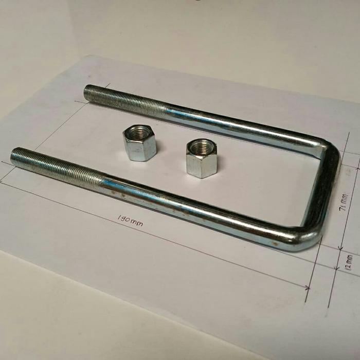 Spring U Bolt Baut Dudukan Shock Breaker Panjang Triton