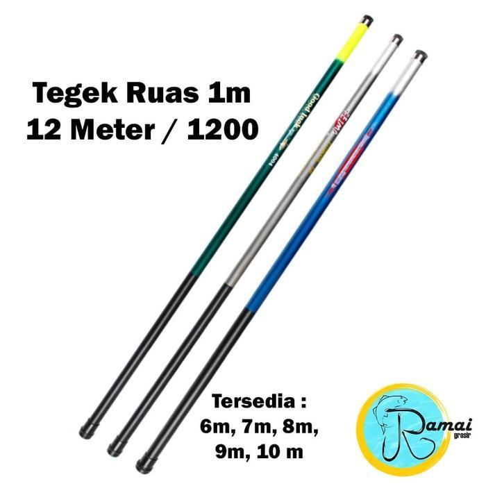 Joran Tegek 1200 12m Ruas Panjang 1m 12 Section Giant Flag