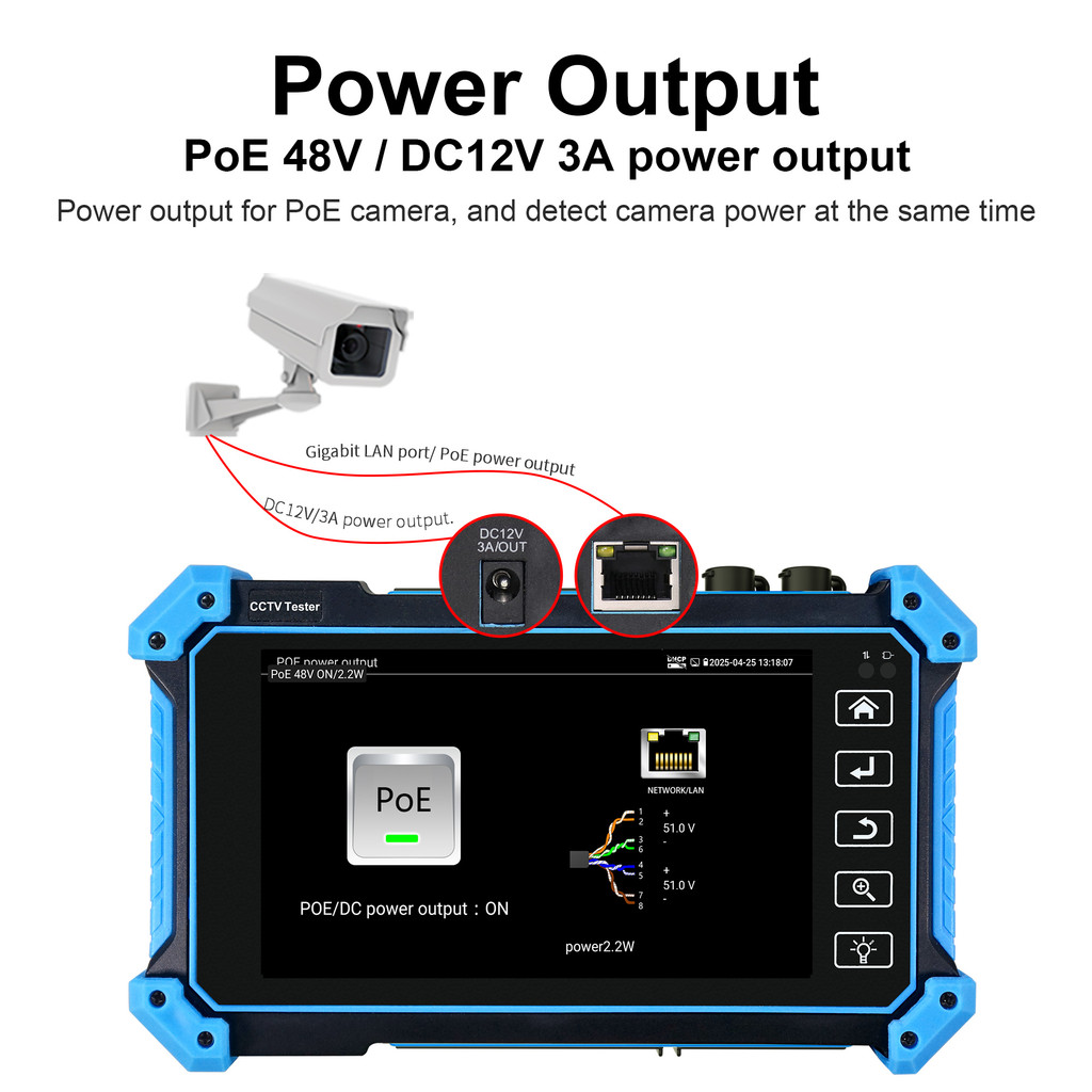 CCTV Tester IP camera ahd mini monitor 4k HDMI VGA IPC tester CCTV poe portable monitor cftv camera