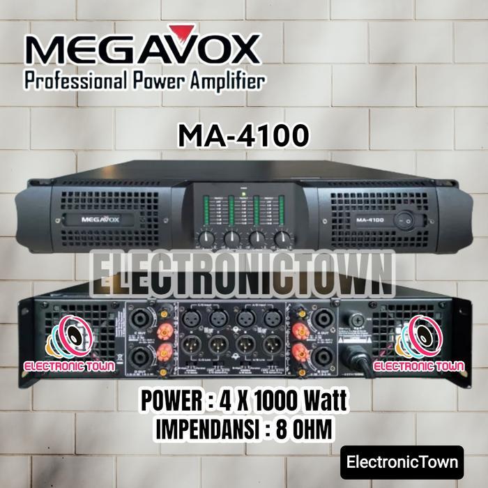 Power Ampliefier MEGAVOX MA-4100 / MA 4100 / MA4100 - 4 Channel ORI