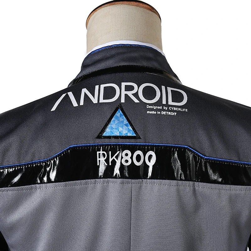 Game Detroit Become Human Cosplay Costume Connor Cosplay Uniform Men Jacket White Shirt Tie RK800