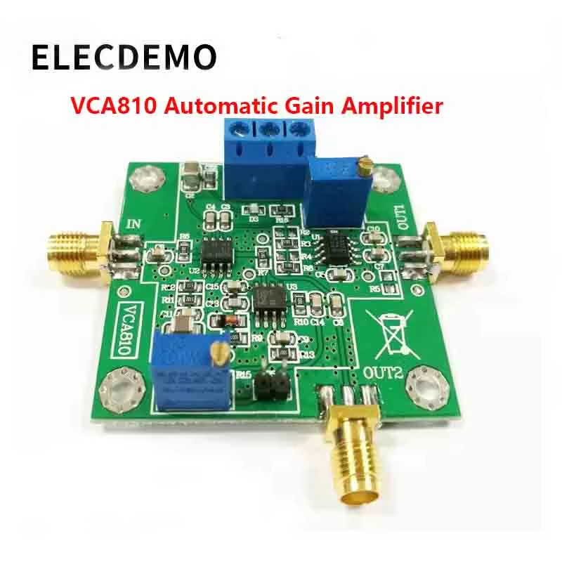 VCA810 AGC Voltage Controlled Gain Amplifier Module, Wideband Low Noise, Adjustable Gain, DAC Progra