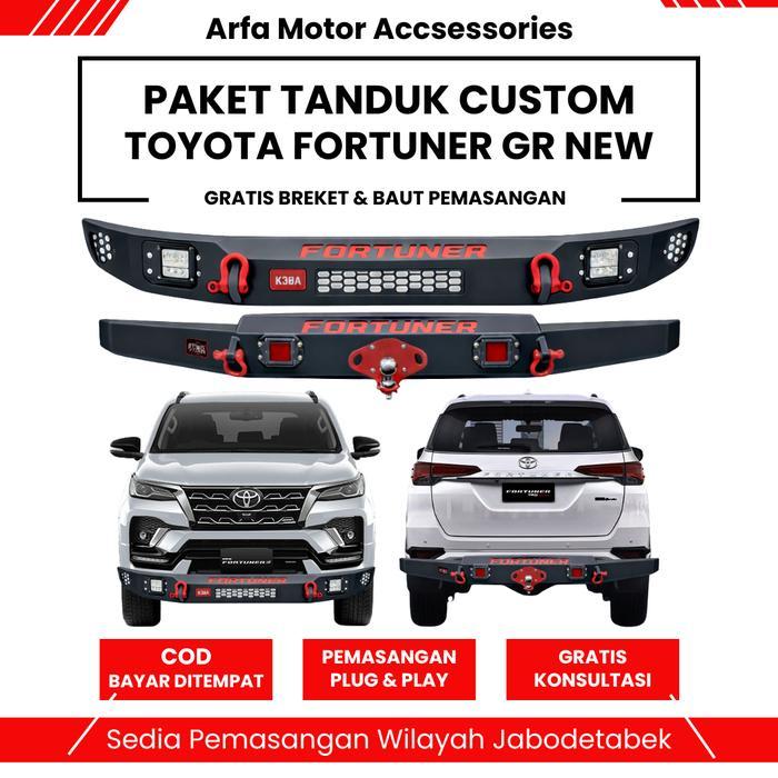 Promo Paket Tanduk Towing Bar Depan Belakang Fortuner Gr Sport Legender Custom Pengaman Pelindung