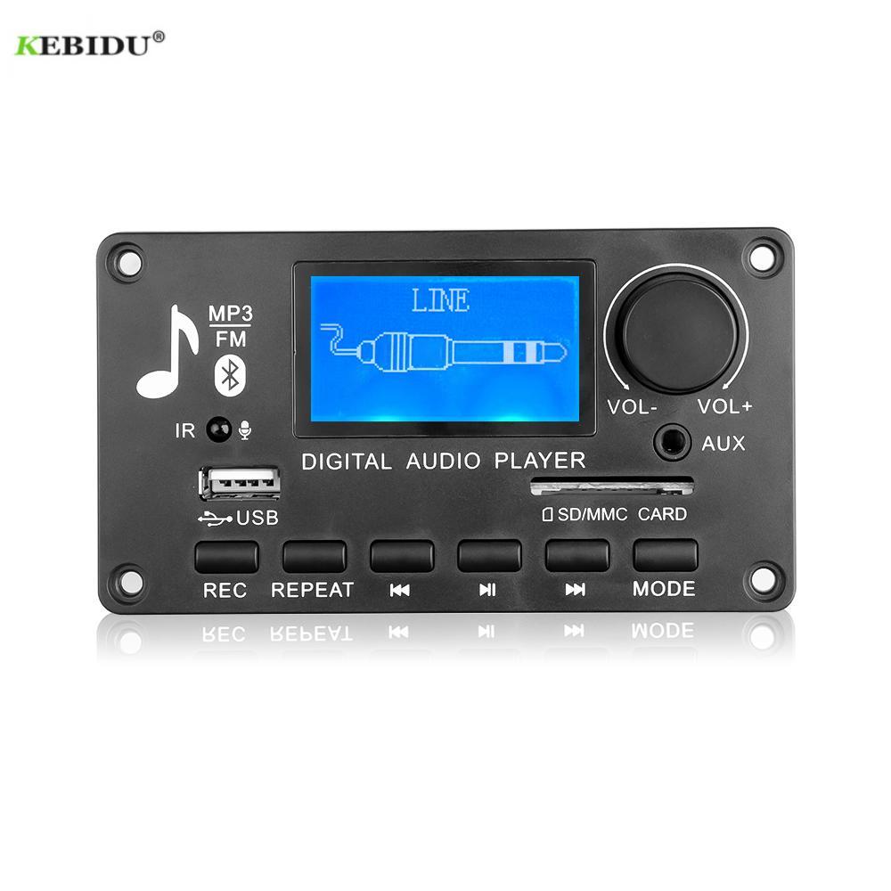 12V LCD Bluetooth V5.0 MP3 Decoder Board WAV WMA Decoding MP3 Player o Module Support FM Radio