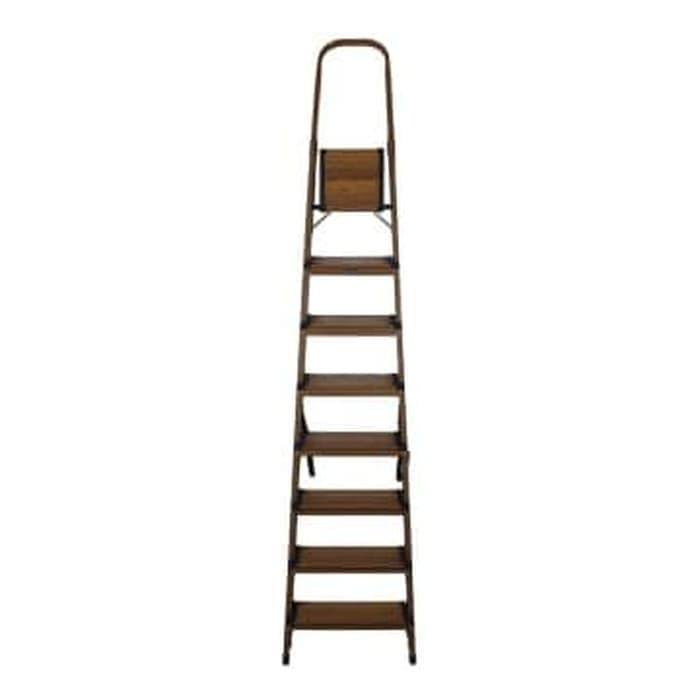 Krisbow Tangga Lipat Aluminium 8 Wide Step Motif Kayu