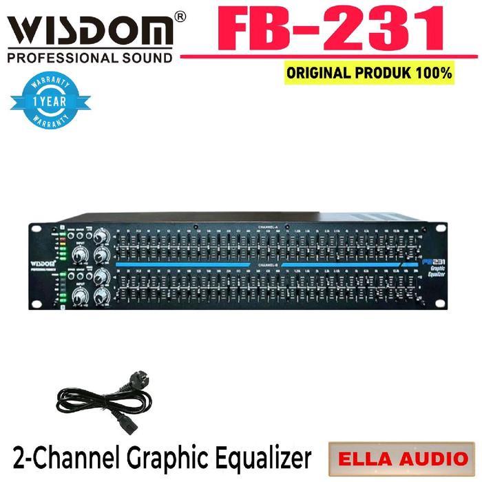 Wisdom Equalizer Fb231 Professional Graphic Dual 31 Band Stereo Eq Fb-231 #Gratisongkir