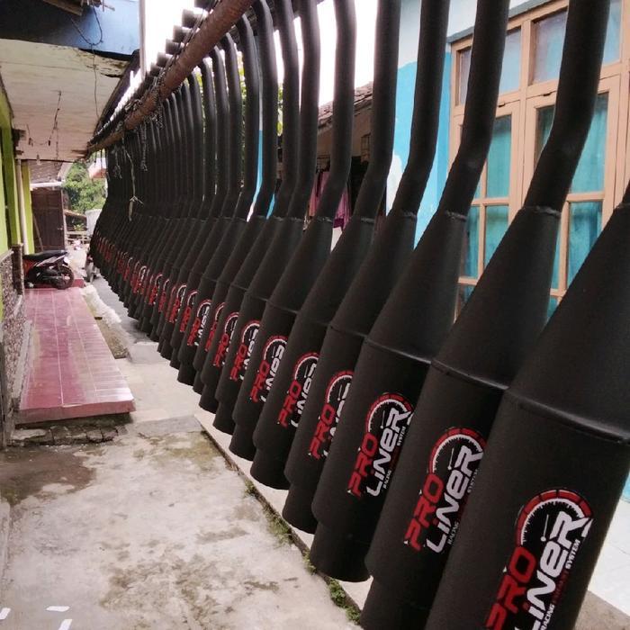 ORIGINAL knalpot motor PROLINER BLACK doff matt supra Revo karisma grand prima SKP READY STOCK