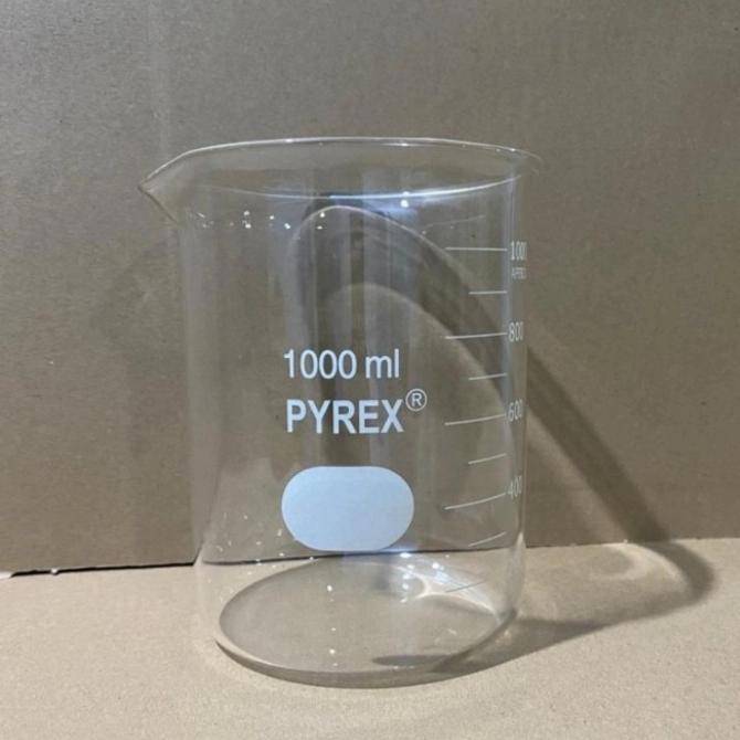 beaker glass/glass piala 1000 ml pyrex