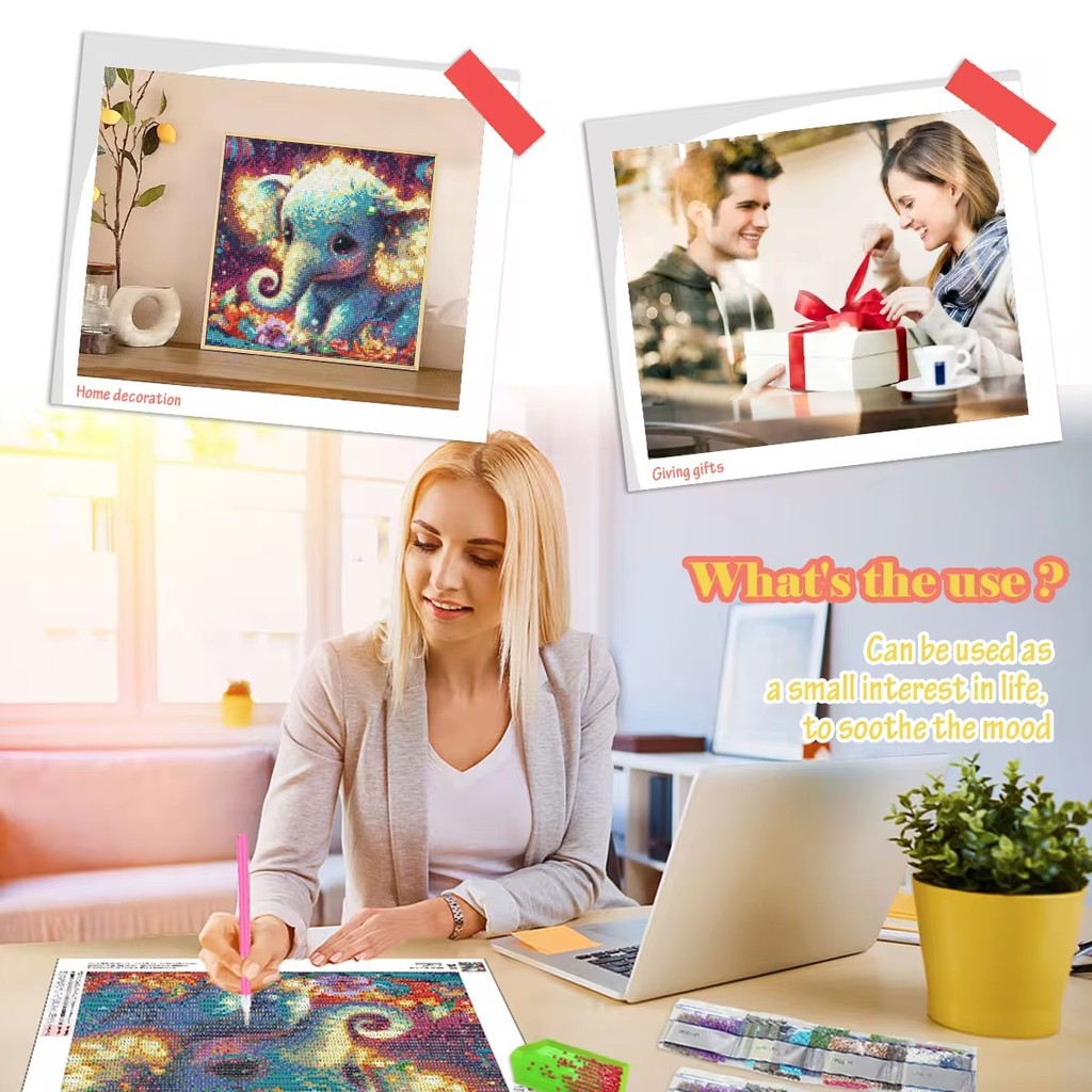 Diamond Painting Kit Wall Decor Diamond Painting For Adults Eye Scenery Full RoundSquare Craft