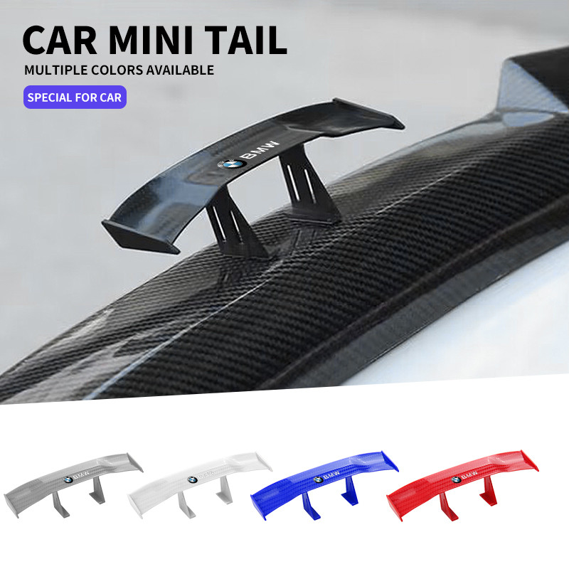 IMPORT Carbon Look Car Rear Spoiler Mini Wing Small Model Decoration For BMW 1 3 5 Series X1 X4 X5