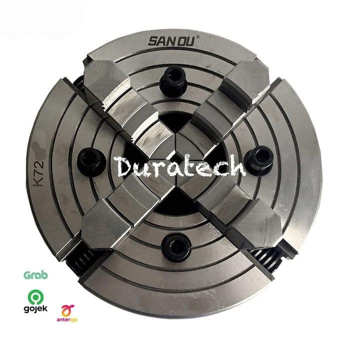 Claw bubut 4jaw 4inch/ Chuck bubut 4 kaki / Kepala mesin bubut San Ou