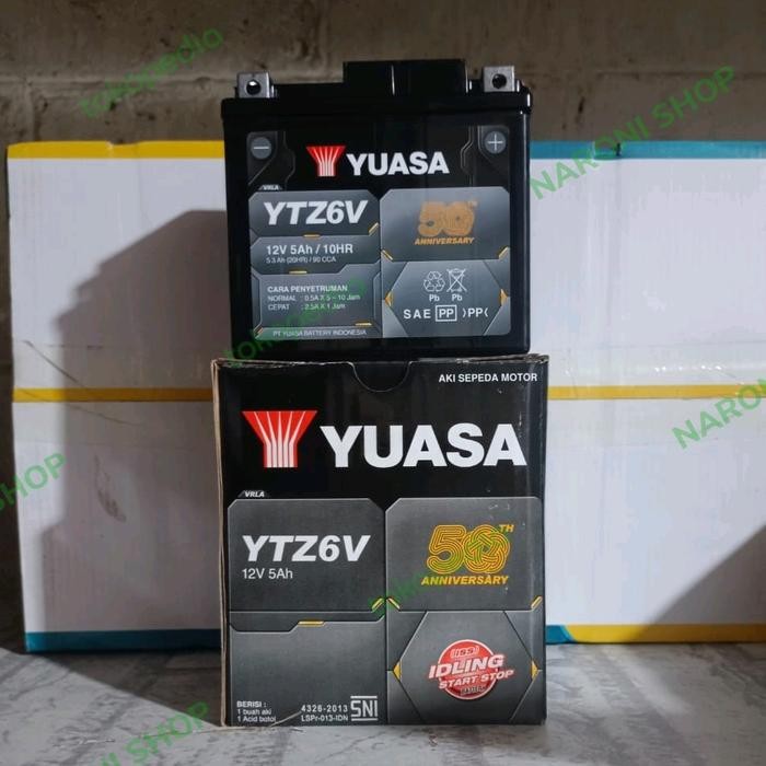 Termurah Aki Motor Yuasa Ytz6V 100% Original Aki Motor New Nmax