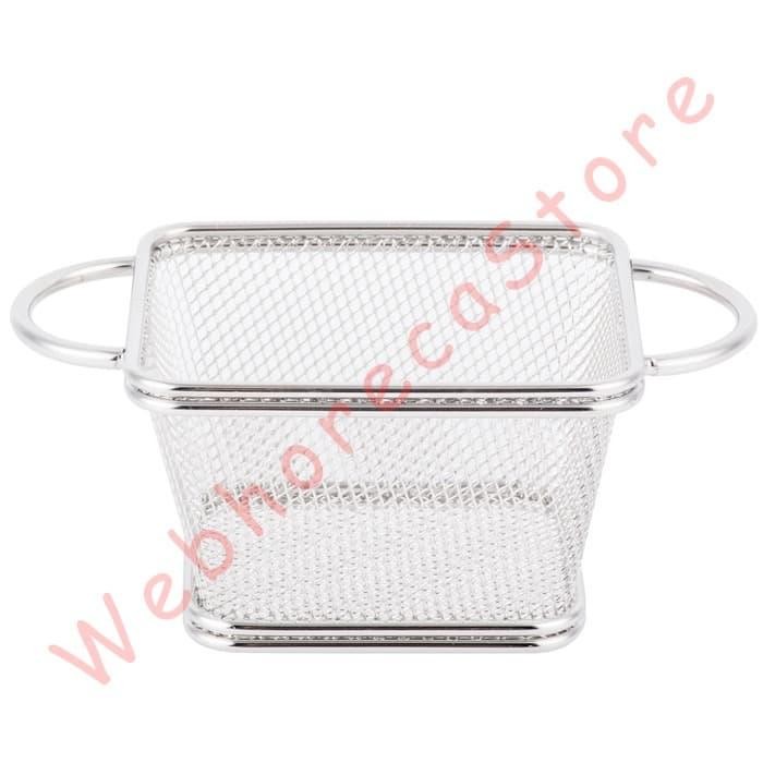 Mini Fryer Basket Two Handle / Keranjang Saji French Fries Stainless