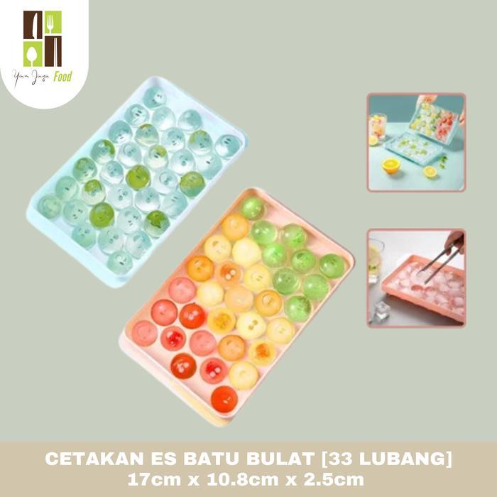 Cetakan Es Batu Bulat / Cetakan Es / Cetakan Es Batu Bola Kecil Ice Ball / Cetakan Jelly 33 Lubang