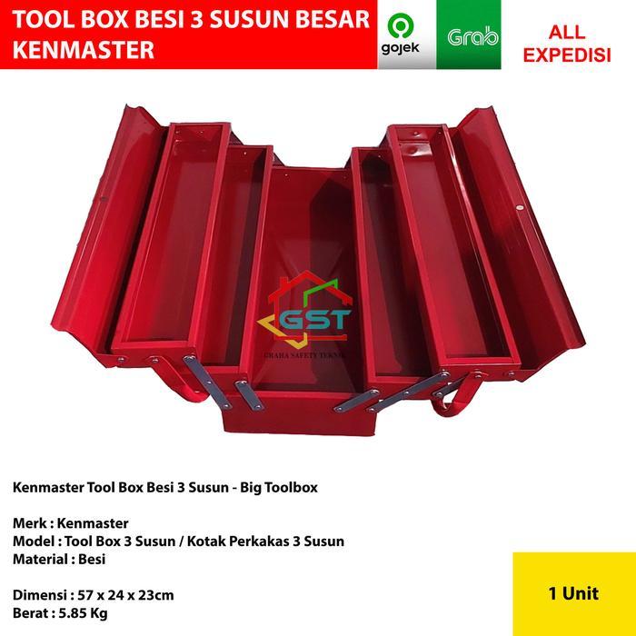 tool box besi 3 susun besar KENMASTER/ tools box
