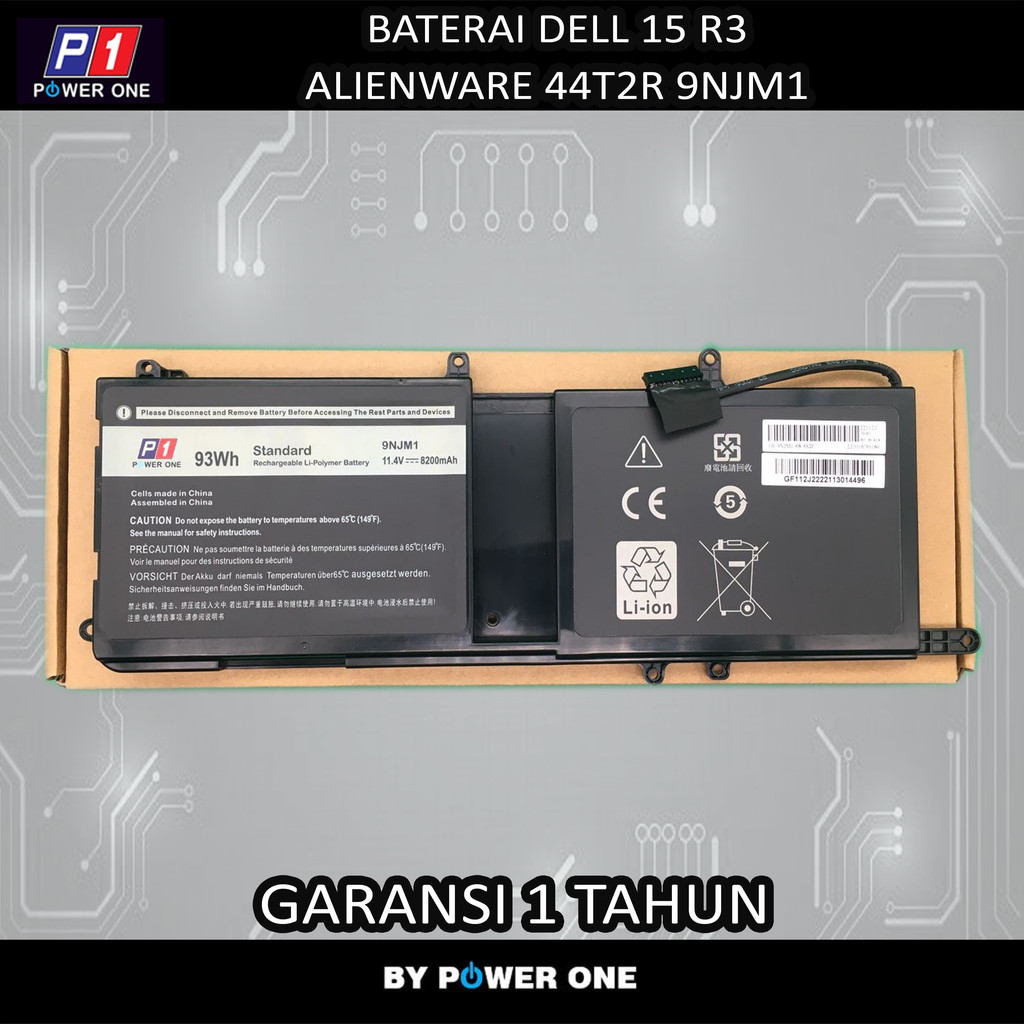 Baterai DELL Alienware 15 R3 44T2R 9NJM1