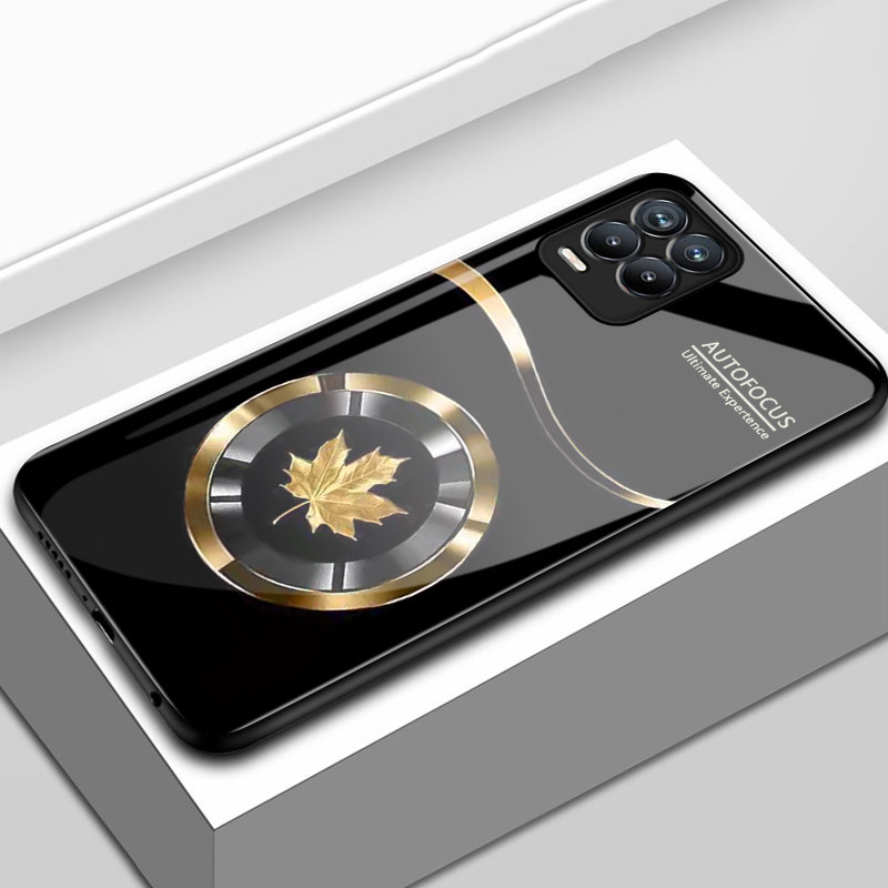 Casing Hp Untuk Realme 8 5G 8s 5G 8 Pro Case Casing pola Maple Kasing HP Kesing keras kaca Silikon S