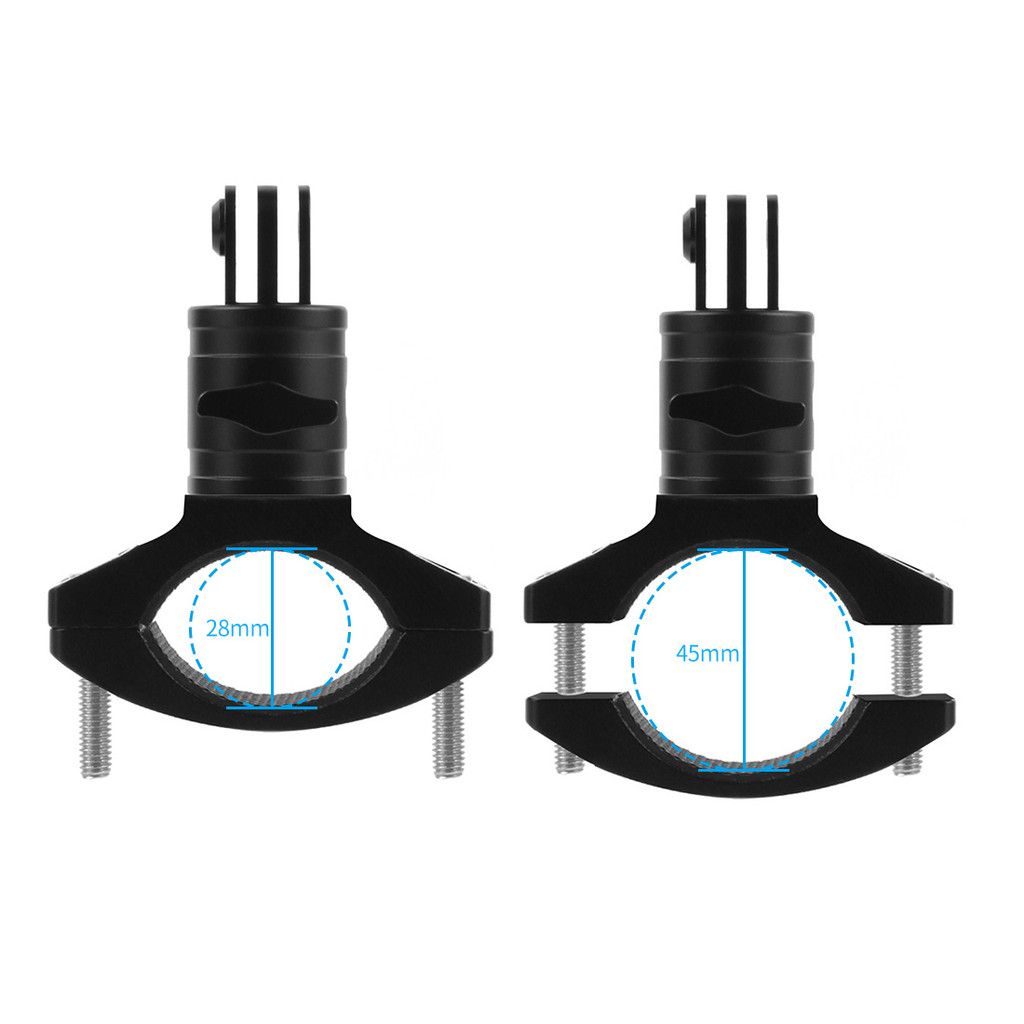 D45MM LARGE HANDLEBAR MOUNT CLIP BIKE MOTORCYCLE TUBE CLAMP ANTI-LOOSE KNOB FOR GOPRO 13 12 11 FOR