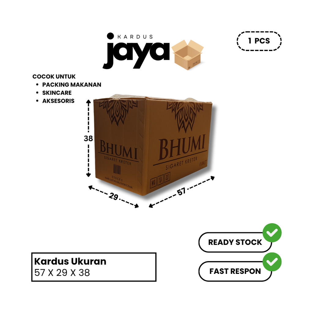 Kardus Bekas Rokok Bhumi | Cocok untuk Packing Barang | Harga Murah | 1 Pcs