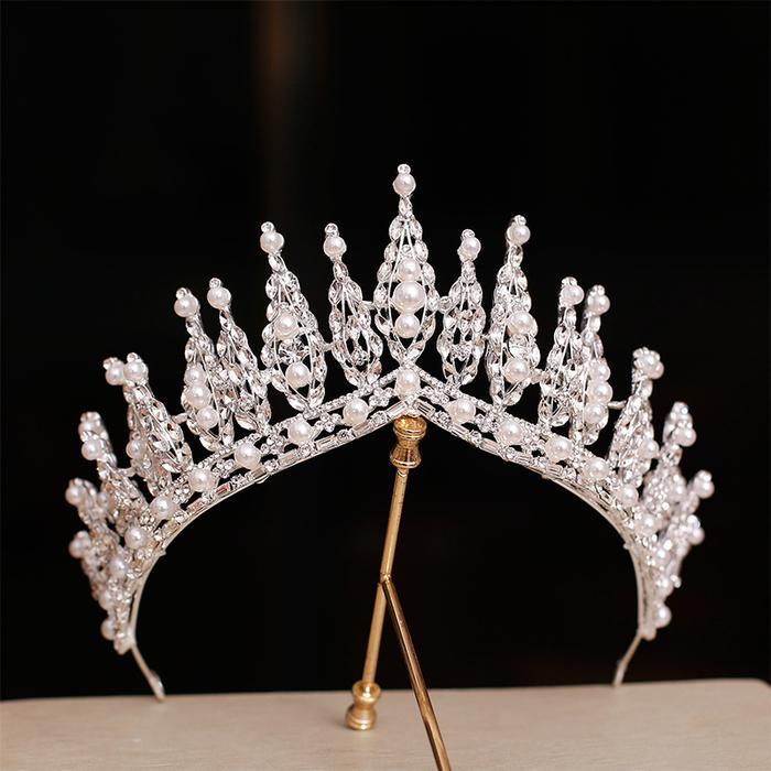 Diana Crown - Mahkota Pengantin Mewah - Mahkota Mutiara Mewah
